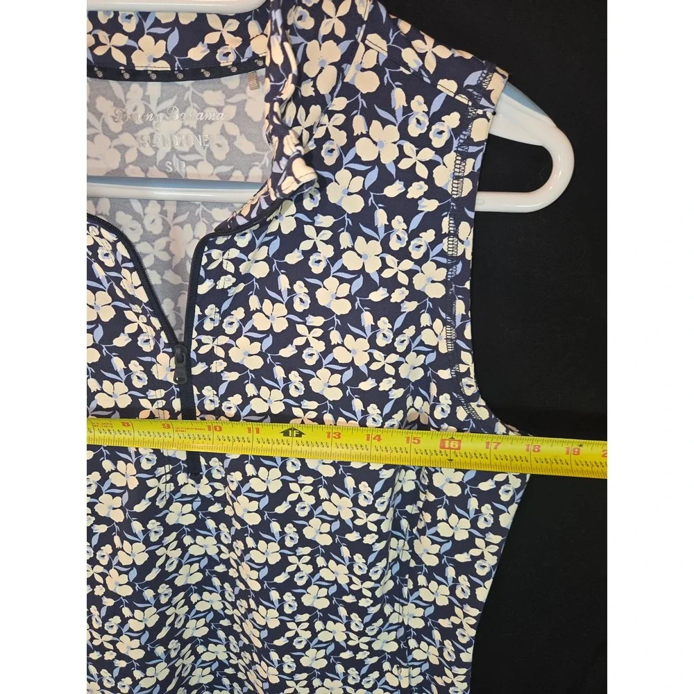 Tommy Bahama Island Zone Golf Dress‎ Sleeveless Floral Print Blue White LOT OF 2